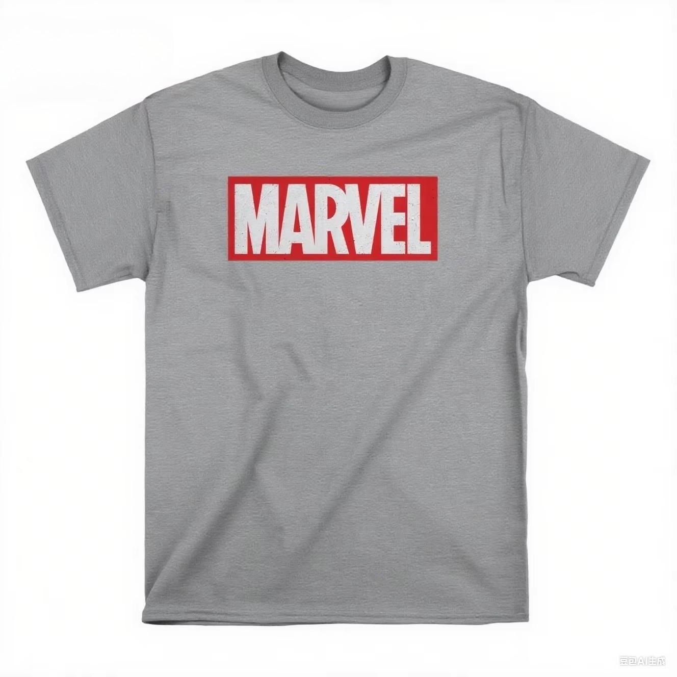 

Marvel Classic Logo Printed Cotton Tee 100% Cotton Material with Brand - Icon Art Cool Casual Wear for Trend Lovers Tee S