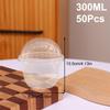 50Pcs Disposable Salad Cup 250/300/360/500ML Transparent Dessert Yogurt Cups Bowls Container With Lids For Ice Cream Cupcake