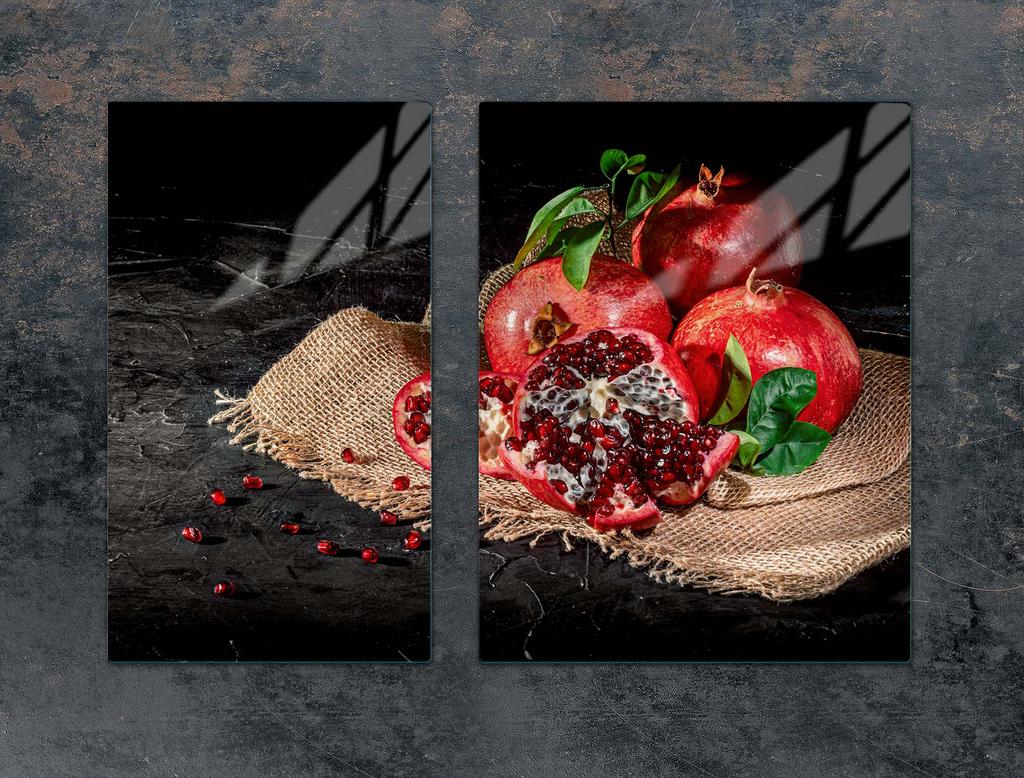 SZKLANA PŁYTA OCHRONNA NA KUCHENKĘ 70x52 GRANAT