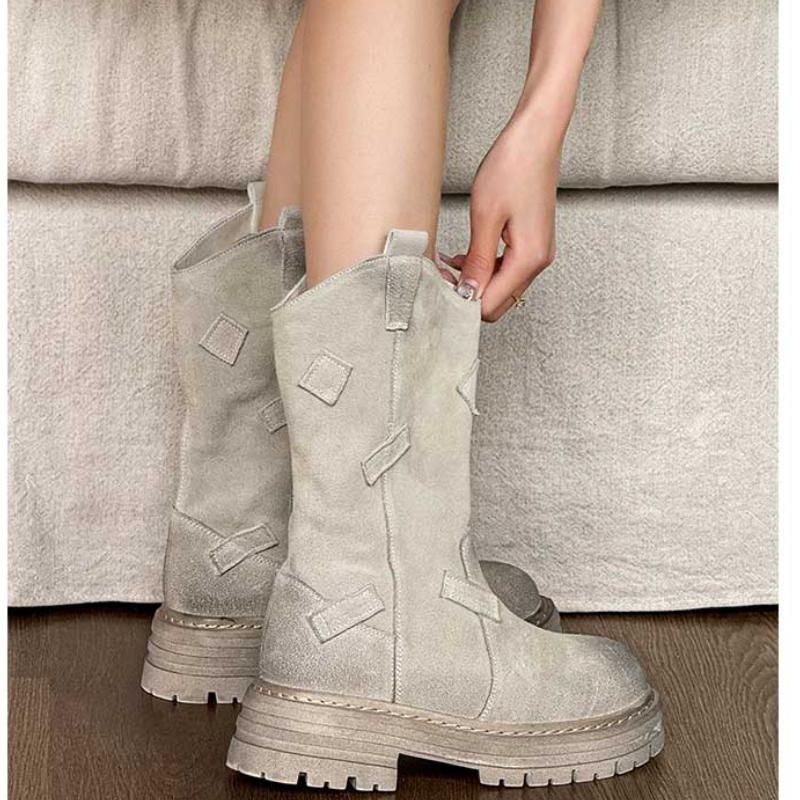 Fashion Autumn Winter 2024 Hot Sale New Women's Ankle Boots Fashion Round Toe Wear Resistant Shoes for Women Zapatos Para Mujeres