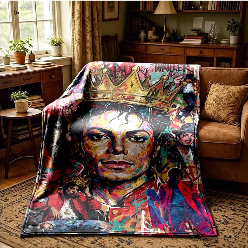 Michael Crowned Legacy Throws Blanket Flannel Blankets Plush for Couch Bed Gifts for Men Women Travel picnic blanket Christmas fan gifts