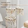 Baby Clothes Hanger with Multi-Clip for Underwear and Socks Drying.