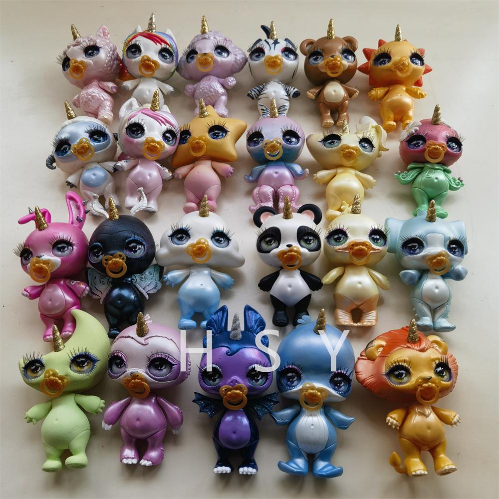 Original 11Cm-13Cm Rainbow Unicorn Doll Little Monster Mud Doll Children'S Game House Toy Set Gift