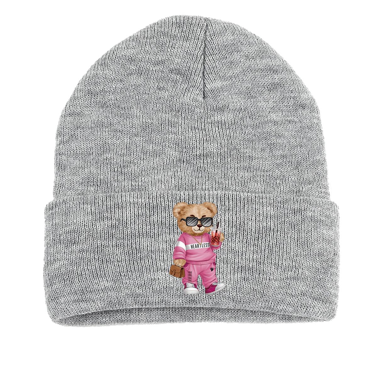 Солнцезащитные очки Медведь теплая вязаная шапка шапка — фото 9