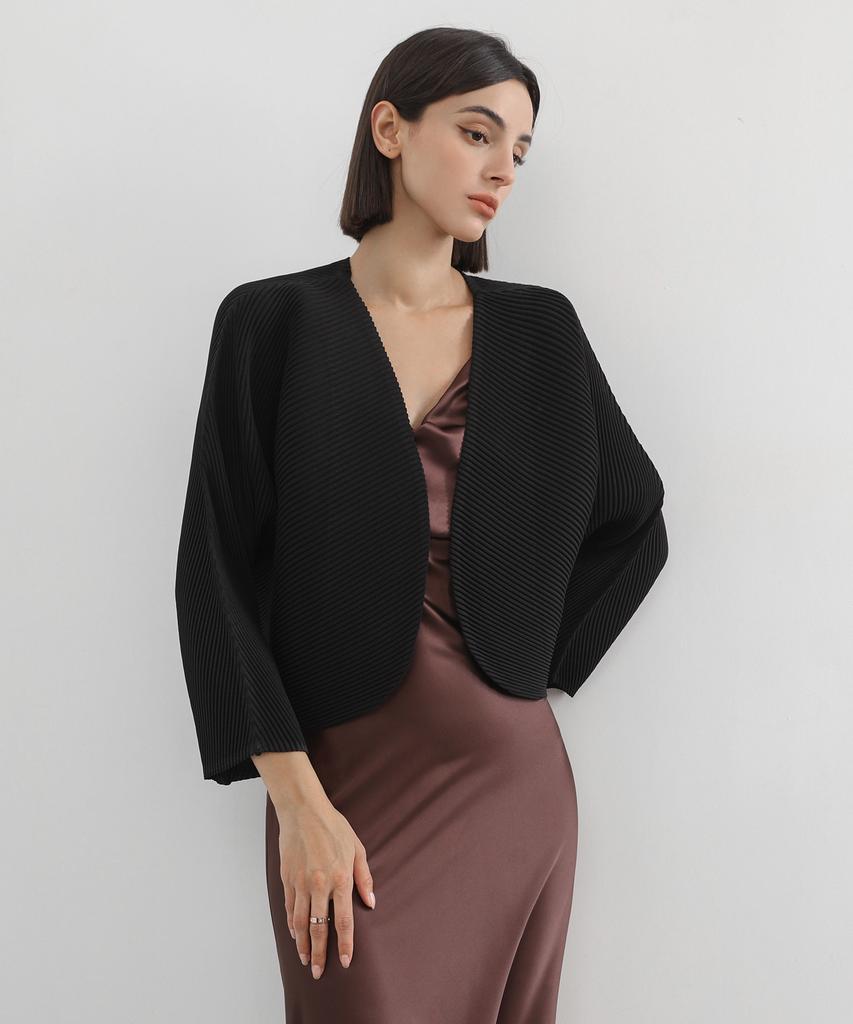 Pleatsmood Rounded Pleated Cardigan