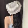 Summer Womens New French Style Wide Brim Bucket Hat With Elegant Stripes And Sun Protection
