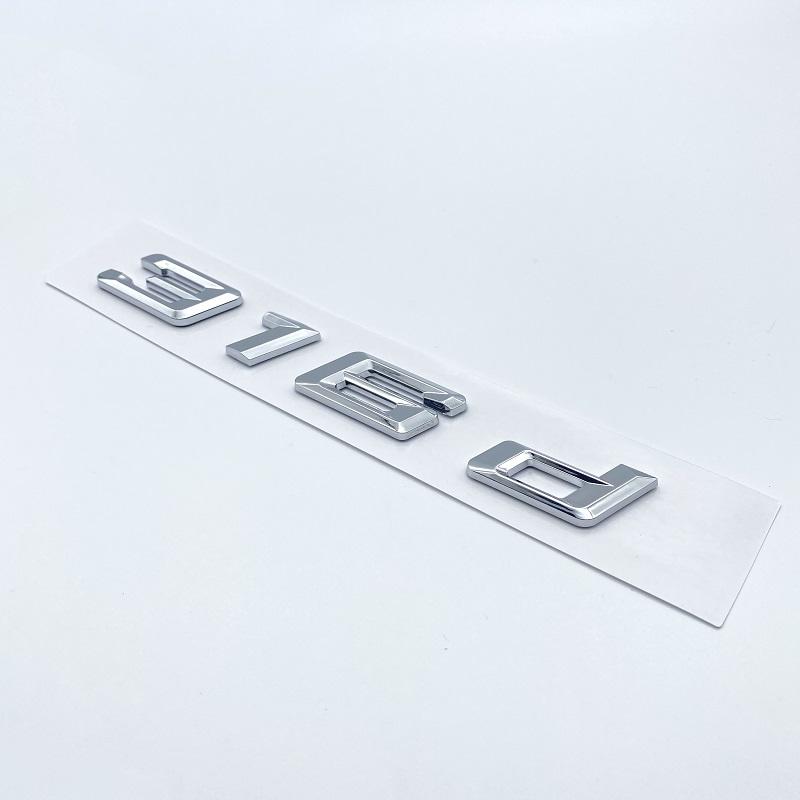 Nová čísla písma Písmena 316d 318d 320d 325d 328d 330d 335d Emblém GT ABS pro BMW řady 3 E90 E46 F30 Logo kufru auta