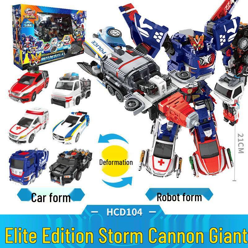 Kabo Car God: Rescue League Transformer Firefighting & Medical Robot Toy Set for Boys