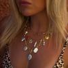 Titanium Steel Shell Necklace - Luxurious and High-end Beach Vacation Style Collar Chain - Stainless Steel Accessory
