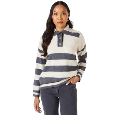 Debenhams Dámský/Dámský svetr Stripe Open Collar Top