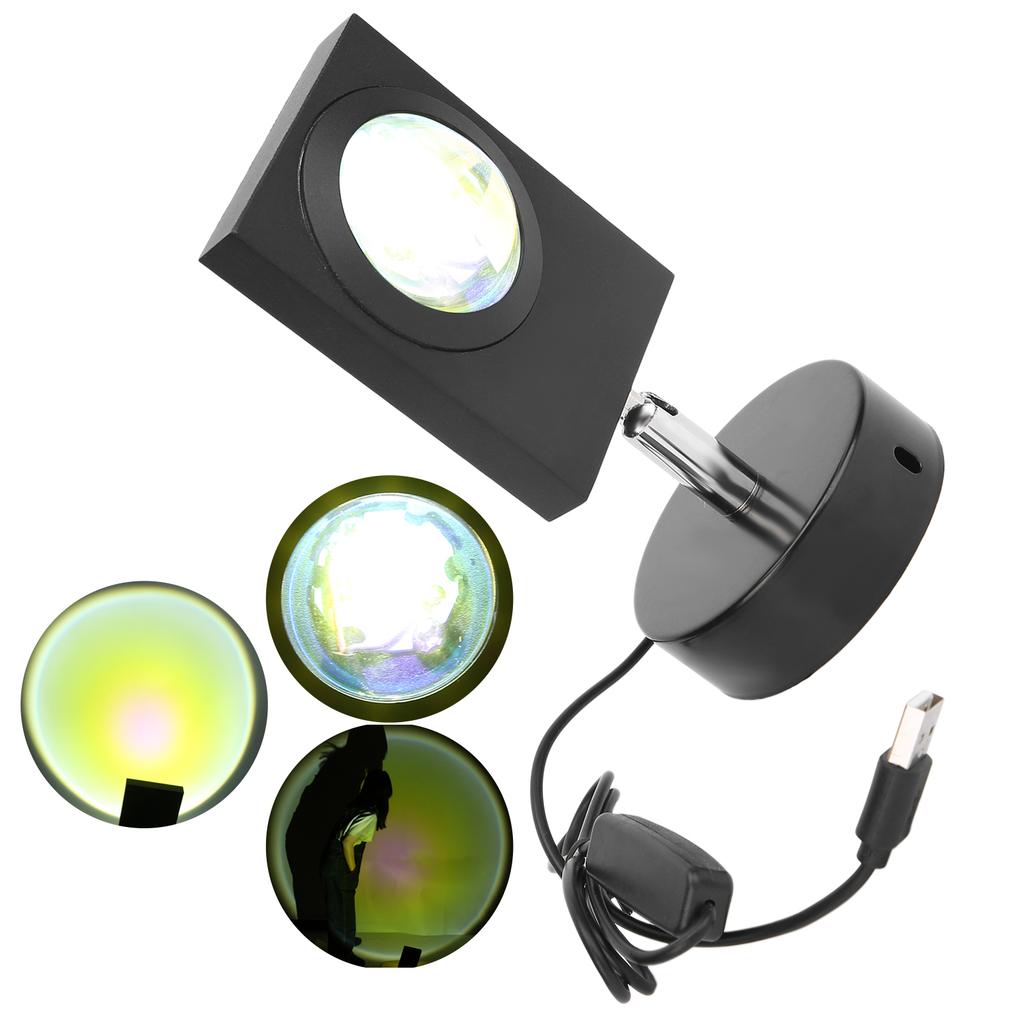 Lampă de Proiecție Apus de Soare Lampă USB de Birou pentru Decorare Lumină de Noapte pentru Dormitor Decor AcasăSun