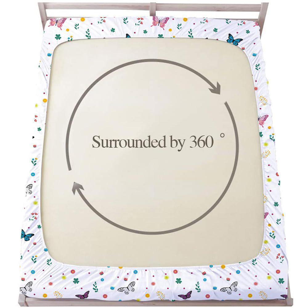 Butterfly Pattern Bed Hat Three-Piece Digital Printing Bedding Bed Hat Three-Piece Set Children And Adults