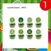 Green Football-themed Birthday Party Tableware Set - Disposable Paper Plates, Cups, Knives, Forks, Spoons and Straws
