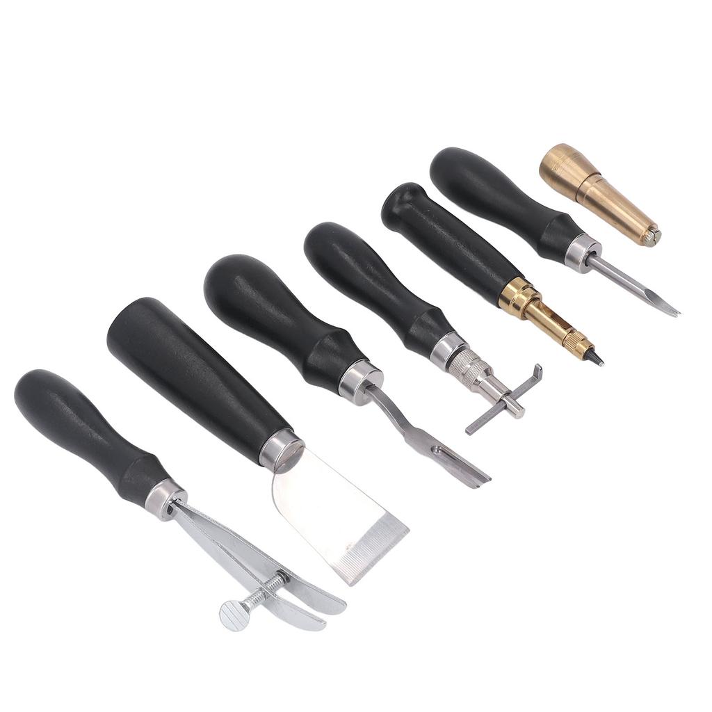 Deri Aletleri Deri Bıçağı Biz Delik Açıcı İğne Saklama Kutusu Kendin Yap El Çantası için Deri İşleme Aletleri