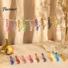 Artistic Paper Holders Musical Note Clips, Colorful Metal Treble Clef Decorative Portable Desktop Storage Fasteners, Creative Bookmarks for