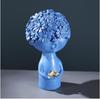 Nordic Flower Head Character Resin Adornments Home Livingroom Desktop Figurines Crafts Office Coffee Table Ornaments Decoration