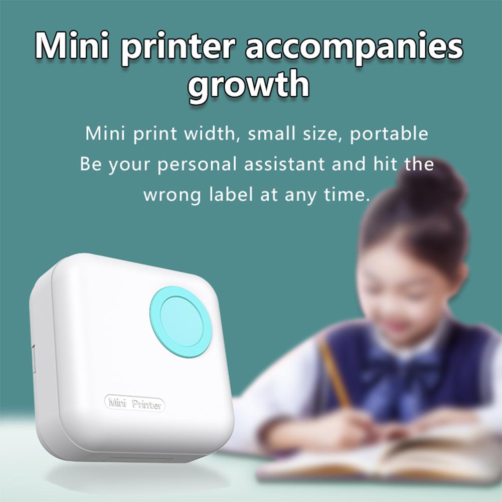Wirelessly BT BT Sticker Printer Built-in 1200mAh Battery Mini Pocket Printer BT Thermal Label Printer for Journal Photos Notes