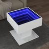 VidaXL Coffee Table with White LED 50x50x45 Cm Engineered Wood 847525