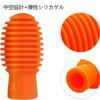 Roczential Drumstick Tip Drumstick Mute Damper Tip Silicone Drumstick Silencer Tip Protective Caps for Beginners 4-Piece Covers, Supporters, (Orange)