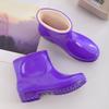 Women's Fleece-Lined Waterproof Rubber Rain Boots with Thick Non-Slip Sole