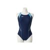 Mizuno Stream Ace Navy X Size FINA Swimming Model Size Challenge Women's Low-Cut (Masters Back) Swimsuit, Turquoise, S, (International Federation)