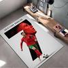 Sports Area Rug, Cristiano Ronaldo Portugal 7 Red Number Poster, Fan Cave Decor, Non-Slip Mat