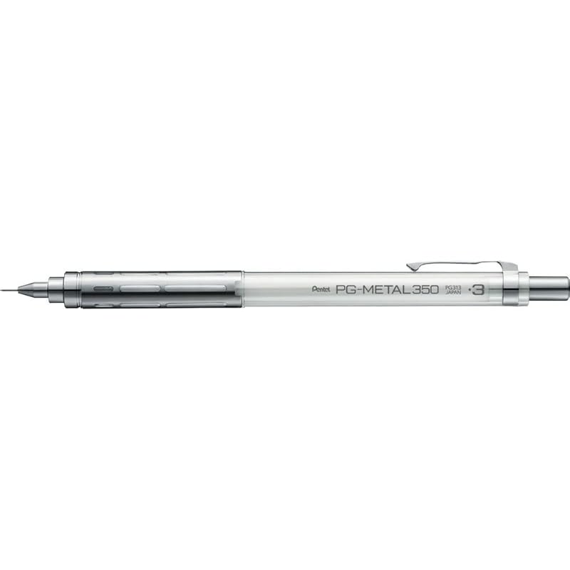 

Pentel Mechanical pencil for drafting PG-METAL350 0.3mm clear white PG313-TW