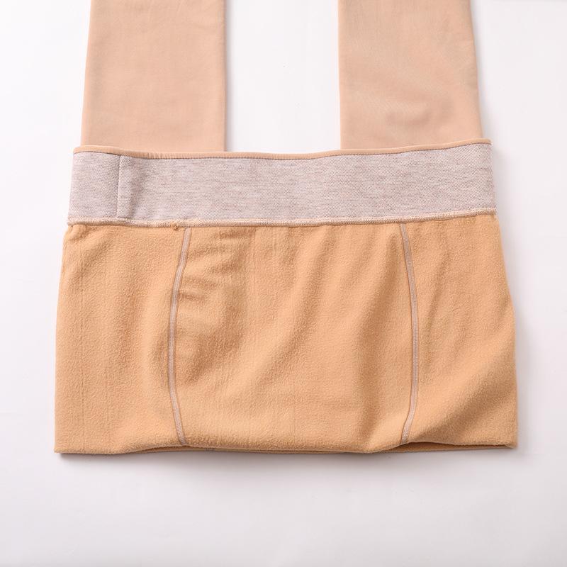 Plus Size Fleece Lined Tights For Women Nude Illusion Sheer Look Thick Winter Warm Pantyhose Thermal Opaque Leggings Up To 250 L