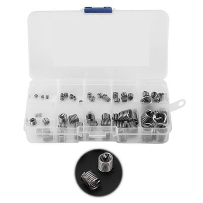 60Pcs 304 Stainless Steel Thread Repair Insert Kit With Storage Case / Plastic Box Helicoil Set / Helicoil Type Insert