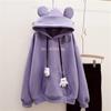 Sweater Female Version Adorable Student Everyday Fleece Hooded Relaxed Fit Coat Trendy