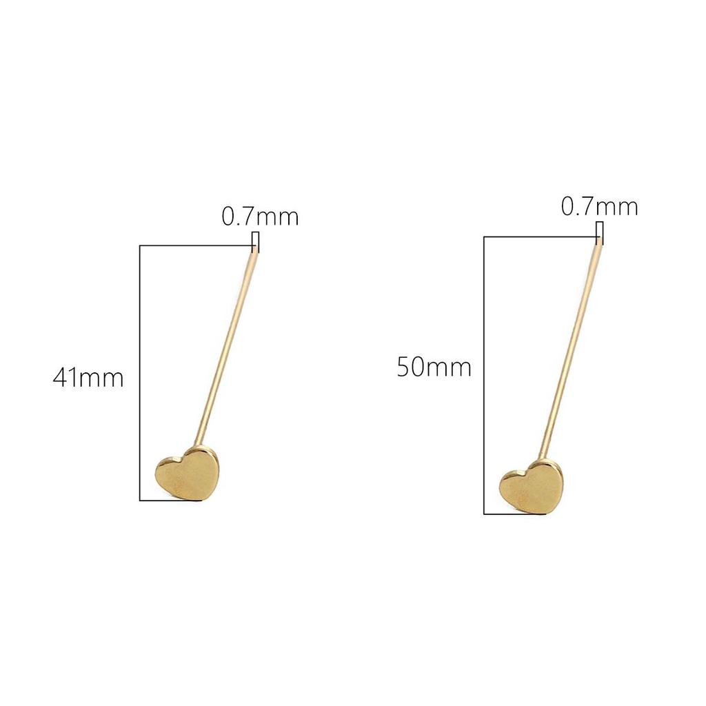 Copper Love Butterfly Five Pointed Star T-shaped Needle Pin For DIY Jewelry Making Craft Accessories