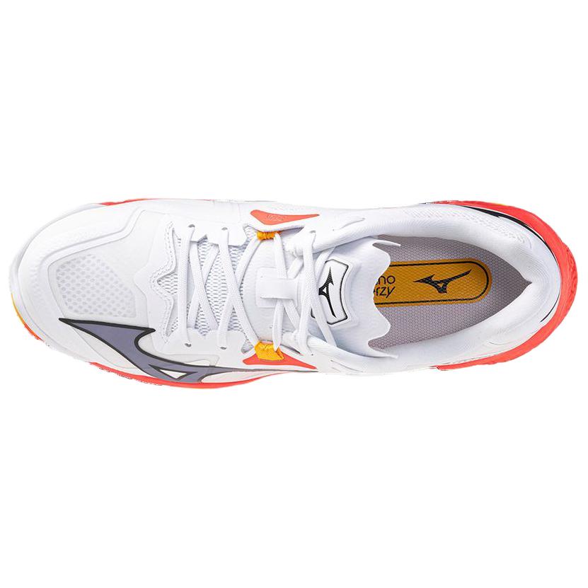 Mizuno Wave Lightning Z8 White Fiery Coral Citrus Unisex V1GA240098