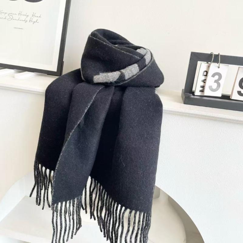 Cashmere Scarf Letter Scarf Autumn And Winter Nordic Style Woven Gift Tassel Five Color Scarf Shawl