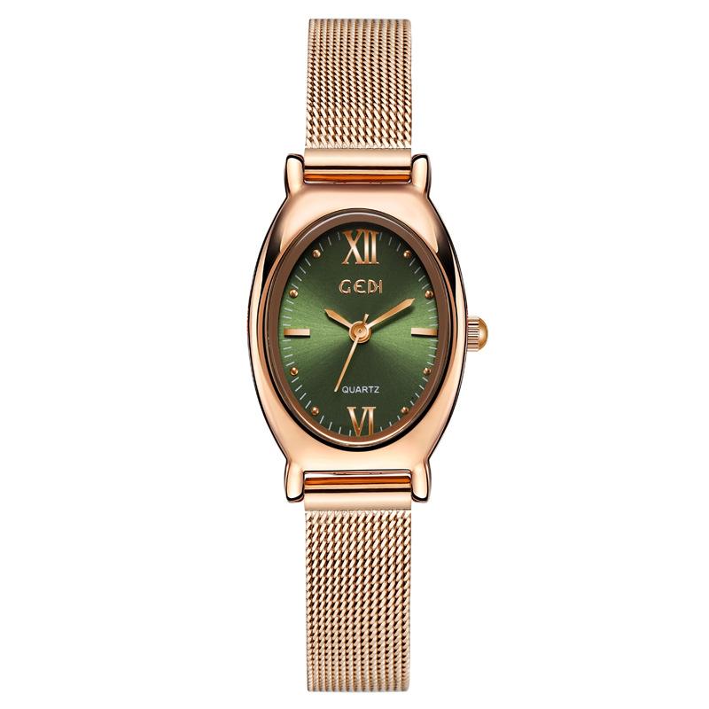 Reloj Ovalado de Alta Gama para Mujer, Pequeño y Exquisito Reloj de Guangzhou de Alto Valor, Reloj de Cuarzo Impermeable para Mujer