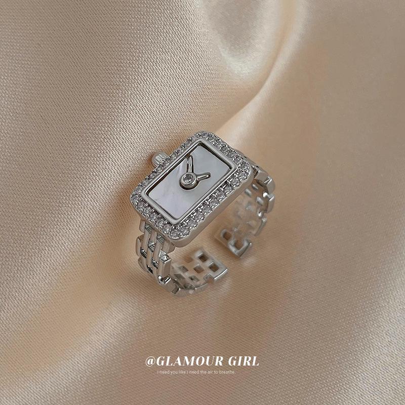 Korean Geometric Zircon Diamond Luxury Index Finger Ring - Versatile Fashion Jewelry for Women