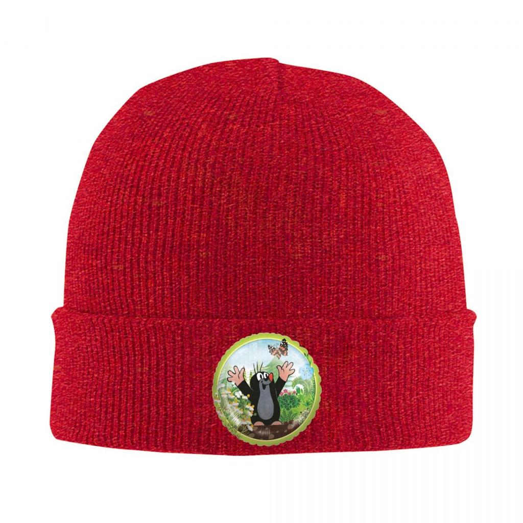 Mole Happy Krtek Warm Knitted Cap Winter Knit Bonnet Hat Skullies Beanies Hip Hop Caps for Unisex