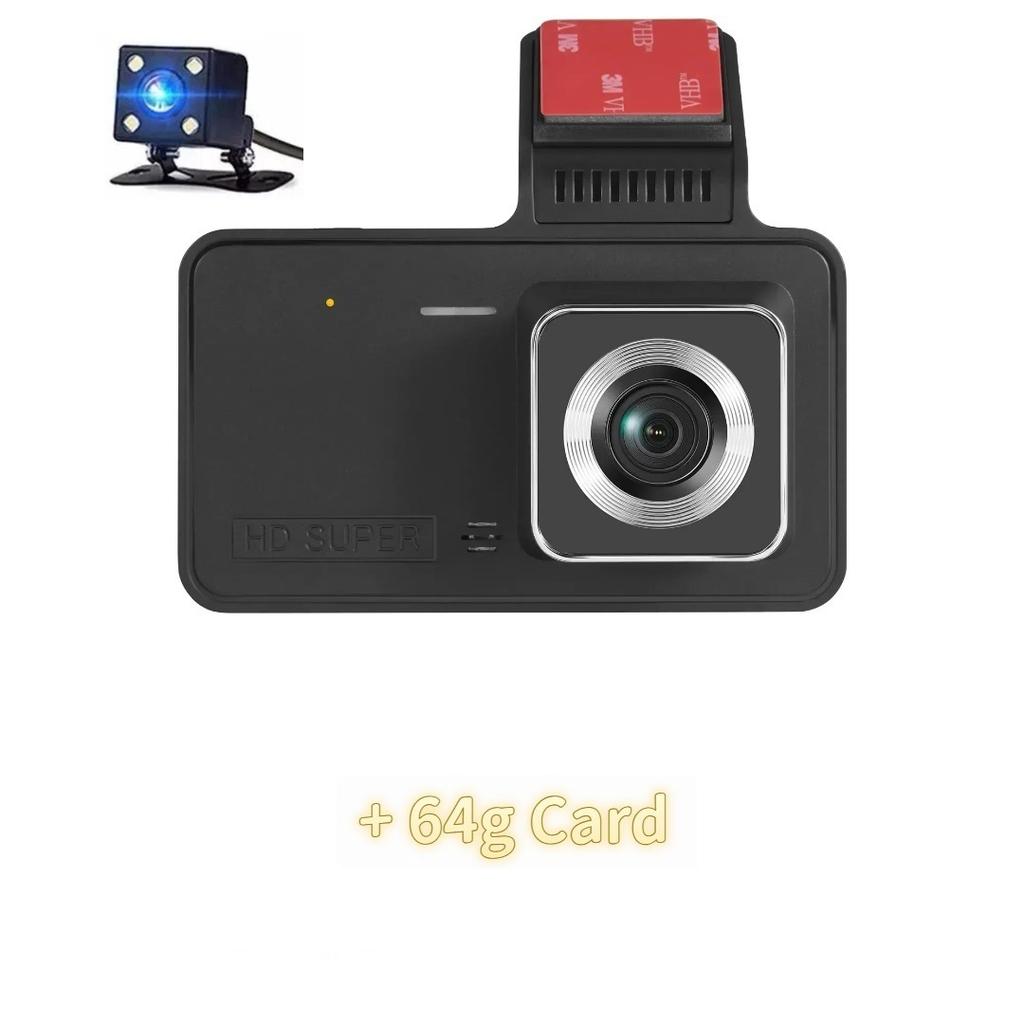 Dash Cam Front and Rear View Camera Video Recorder Dual Lens Car Dvr Cycle Recording Night Vision G-sensor HD 4 Inch Dashcam