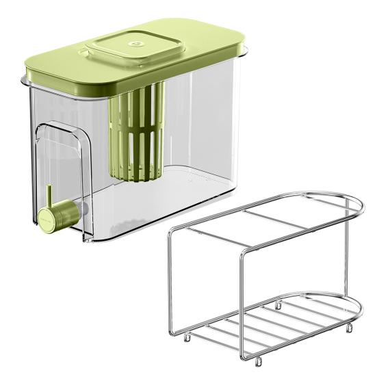 Drink Dispenser with Spigot Large Beverage Liquid Drink Container 4L Cold Water Pitcher