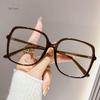 Trend Transparent Glasses Frame Women Fashionable Oversize Pink Clear Eyeglasses Spectacles Frame Fashion Optical Eyewear UV