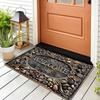 VIKAMA Vintage Stone Pattern Welcome Doormat Dust-Removing Non-Slip Wear-Resistant Home Entrance Mat Home Decor