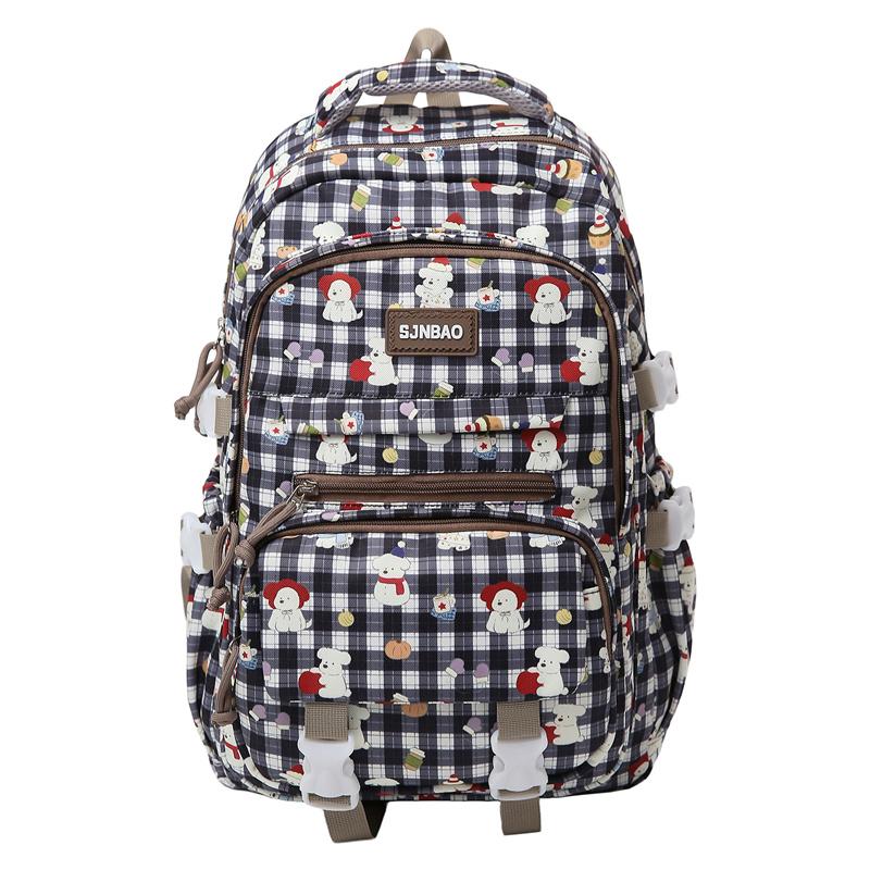 Large Capacity Backpack Cartoon Print Student Schoolbag