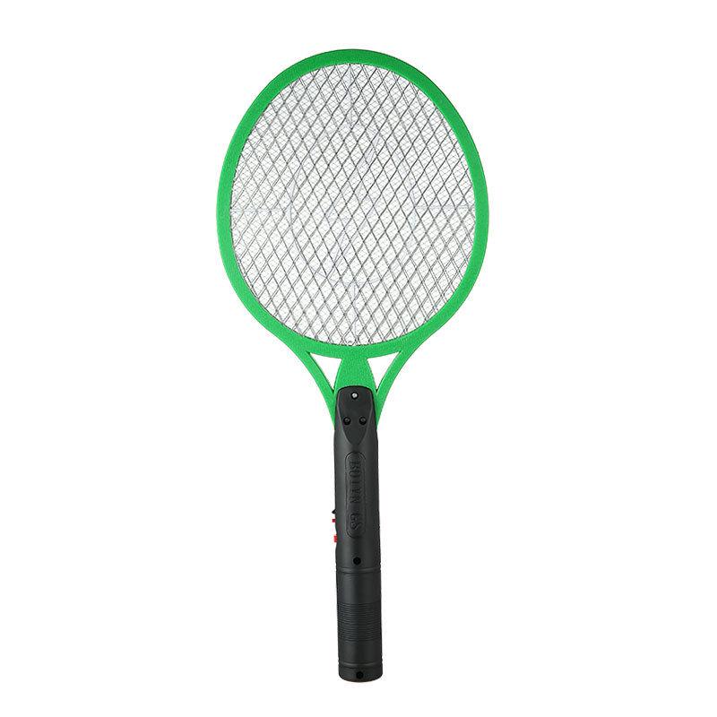 Rechargeable Electric Mosquito Swatter with Large Mesh and Flat Plug - Portable Lightning Type Insect Repellent.
