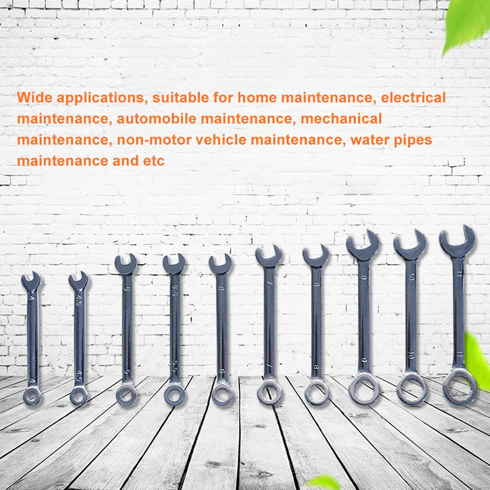 10pcs Mini Spanner Wrenches Set Explosion proof Pocket Spanner Wrenches Hand Tool British Metric Type Optional