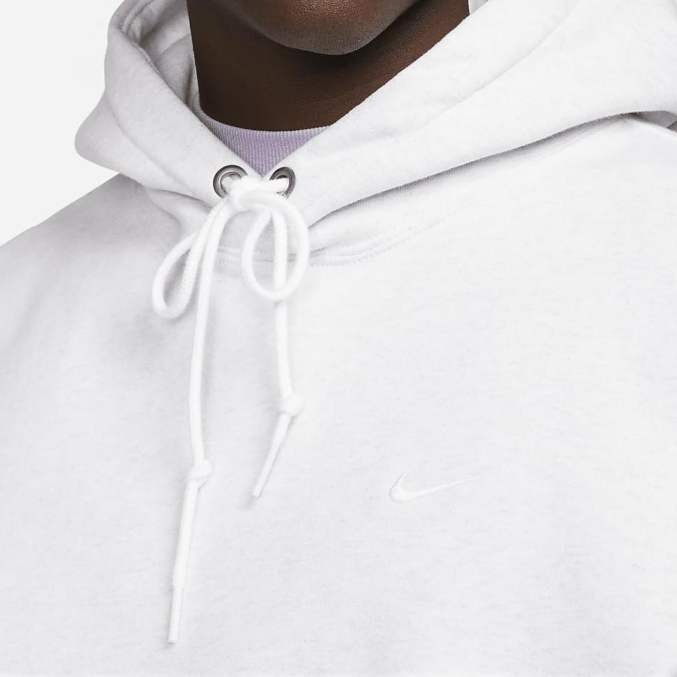 Nike Solo Swoosh Fleece Hoodie Birch Heather Men Streetwear DX1355-051