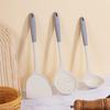 Silicone Spatula and Ladle Set: Non-Stick, Heat Resistant, Food Grade Kitchen Utensils for Stir-Frying.