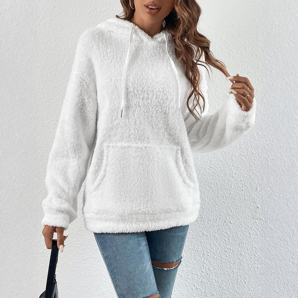 Women's Fashionable Casual Versatile Loose Fitting Pullover Hoodie With Hooded Fleece Hoodie