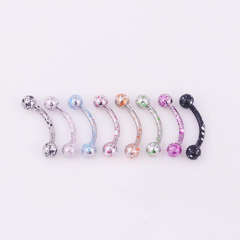 8-Farben Kugel Augenbrauen Schmuck - Edelstahl Piercing Ring