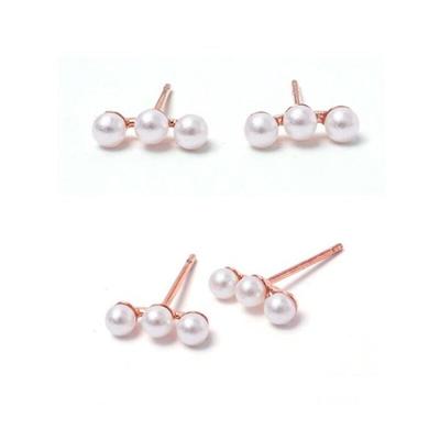 Cookie It Rosegold Minimalistische Ohrringe Perlen Perlenohrringe Damen