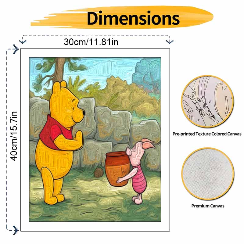Disney Winnie The Pooh DIY Oil Painting Kits Hand Painting Home Decor Craft Gift Ideas For Adult Art Lovers Paint By Numbers Canvas Wall