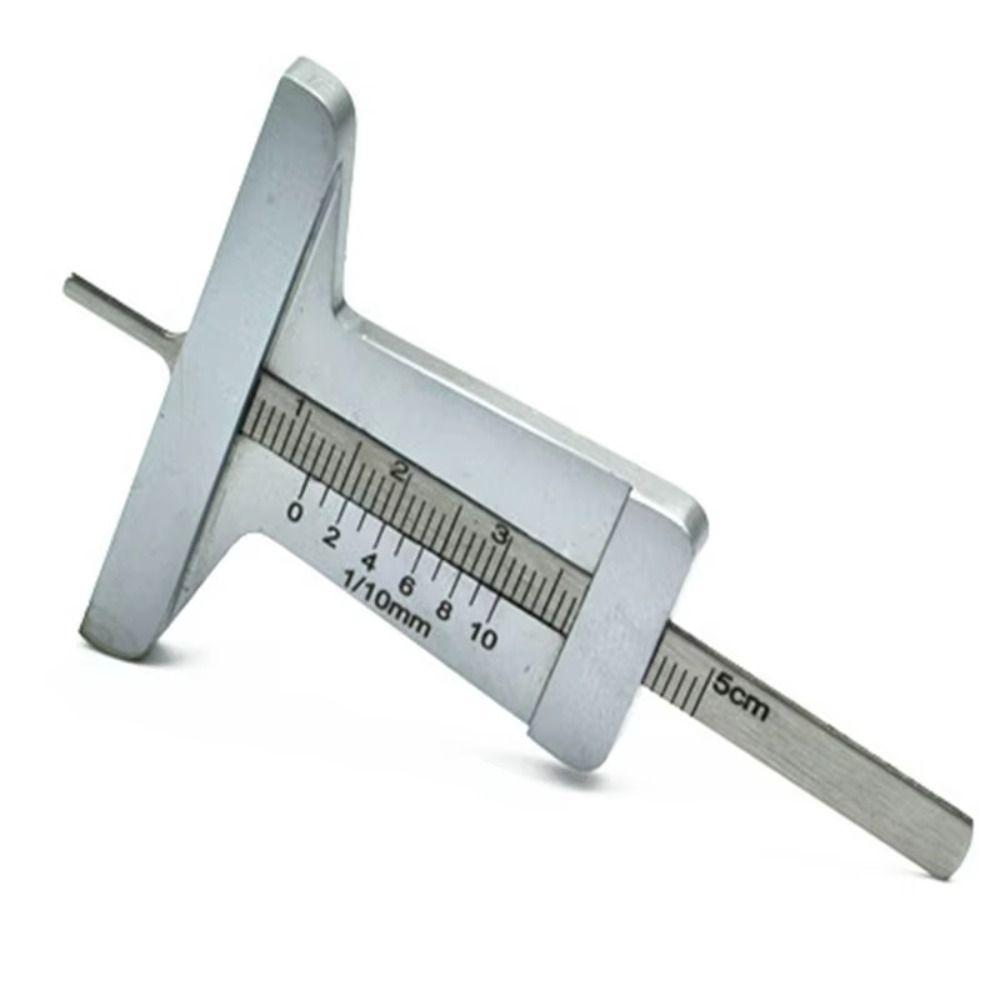 2pcs 50mm Tire Tread Depth Gauge Precision Vernier Caliper Car Tire Pattern Measuring Ruler  Truck